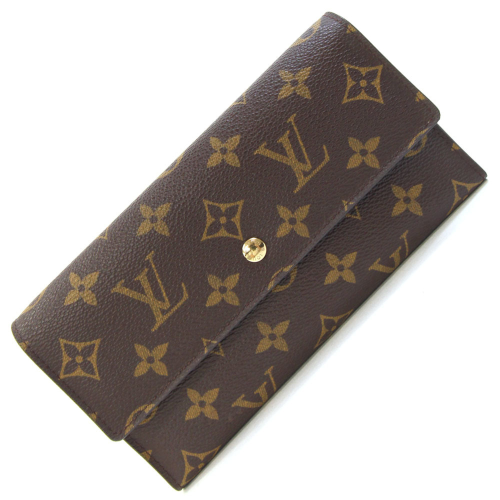 Louis Vuitton Tri-fold Long Wallet Monogram Portefeuille Tresor International...